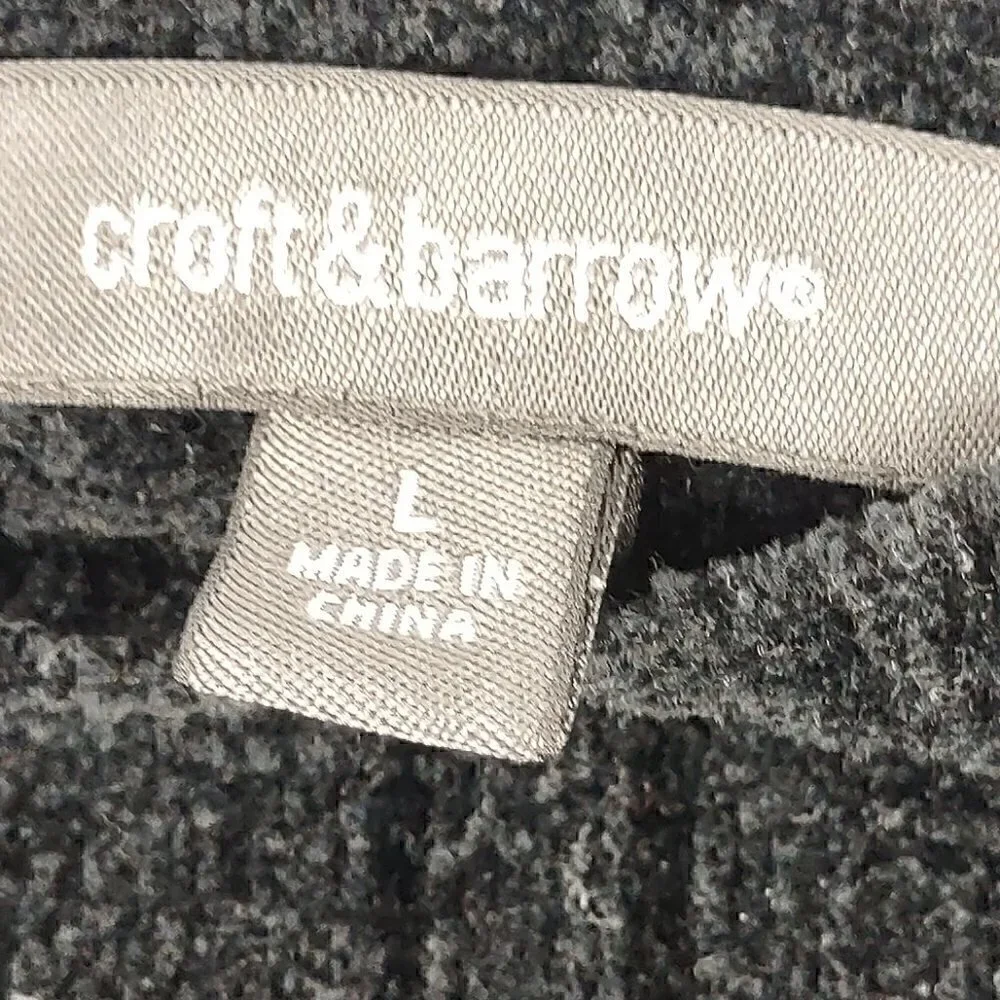 Croft & Barrow Extra Soft Crewneck Black Sweater Size Large - Picture 9 of 11